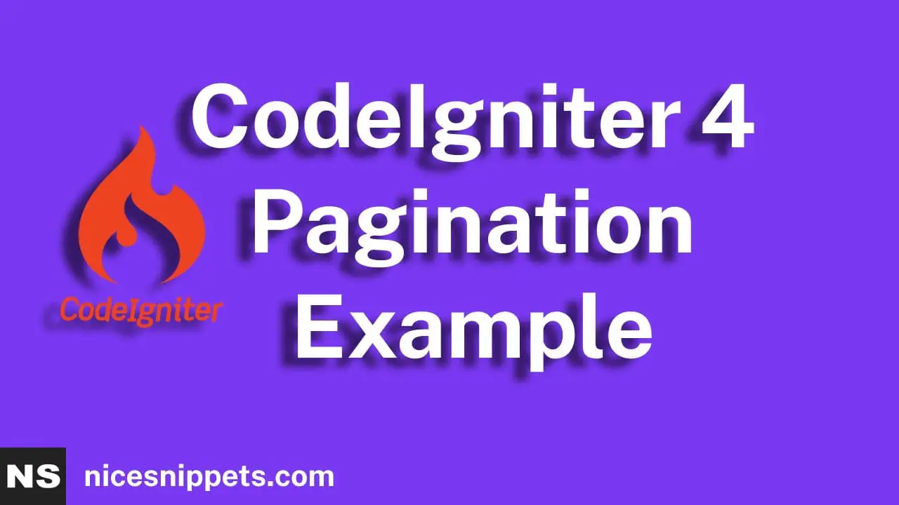 CodeIgniter 4 Pagination Example Tutorial